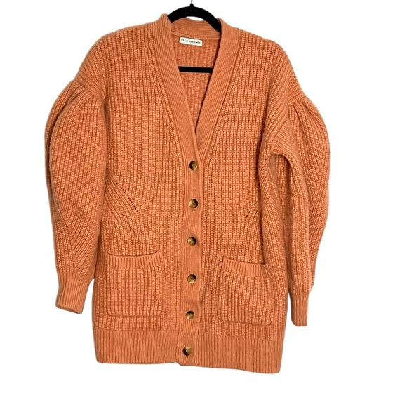 Ulla Johnson Tillie Oversized Cardigan Sedona Orange Size‎ Large - Picture 4 of 9